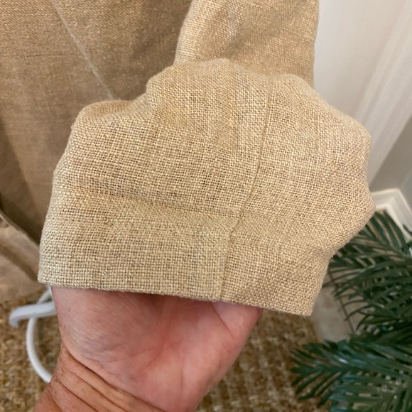 Minimalist Button Down Linen Blazer Jacket Longline LS 8 M - Picture 6 of 9